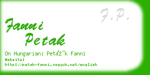 fanni petak business card